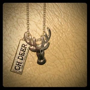 Ohhh Dear necklace on 18" chain(silver-plated)